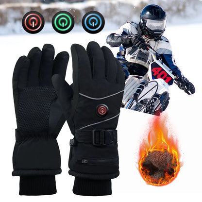 Heated Touchscreen Gloves - 3 Heat Levels, Waterproof & Windproof-World Bazaar Life