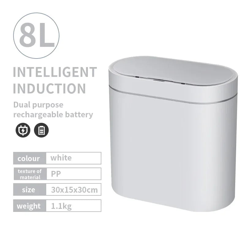 7L Smart Sensor Trash Can – Automatic Touchless Kitchen & Bathroom Bin