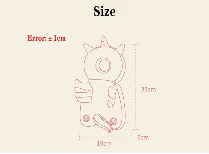 Baby Head Fall Protection Pad Cushion Cartoon Soft Security Pillows Backpack Newborn Headrest Security Pillows Backpack Toddler-World Bazaar Life