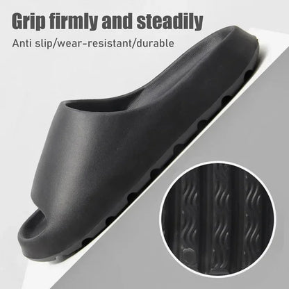 Men's Slippers EVA Soft Thick Soled Summer Fashion Slippers & Women's Yeezys Slides Beach Sandals