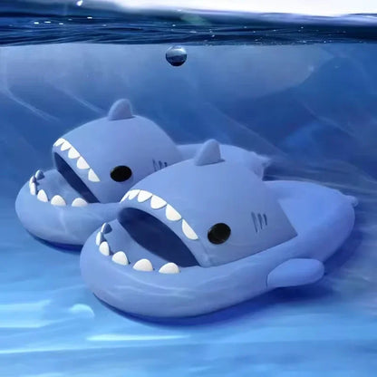 2024 Fashion Couple Shark Slippers Women Home Bedroom Comfortable Slides Men Cool Beach Funny Sandals Couple Non-slip Flat Shoes