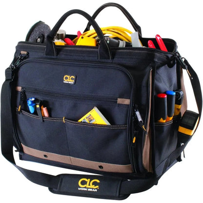 Heavy Duty Tool Bag with 50 Pockets for Organized Storage.