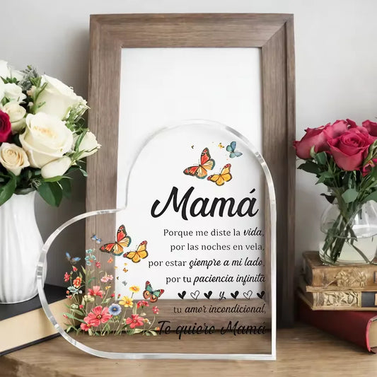 Heart Transparent Acrylic Ornaments Decorations Gift for My Mom Birthday Present From Family Souvenir for Mother's Day Gift