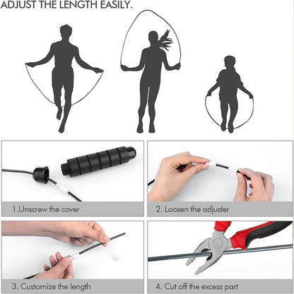 Tangle-Free Speed Jump Rope with Bearings & Foam Handles - World Bazaar Life