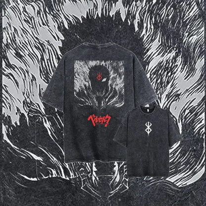 Anime Berserk T-shirts for Men New in Tops and T-shirts Cotton Men's Clothing Y2k Oversized GYM Graphic Sexmachine Vintage T-shi-World Bazaar Life