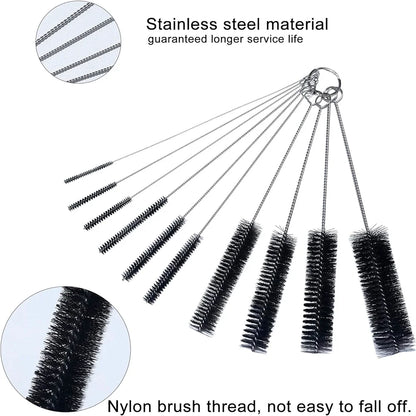 10PCS Multifunctional Nylon Cleaning Brush Set for Straw, Tube & Keyboard - World Bazaar Life
