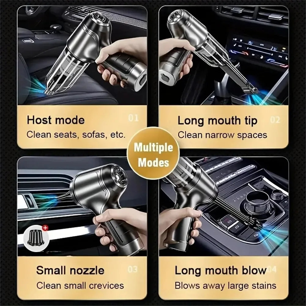 Car Vacuum Cleaner Strong Suction Cleaning Mini Machine Wireless Portable Handhled Blower Machine Air Duster for Home Appliances - World Bazaar Life