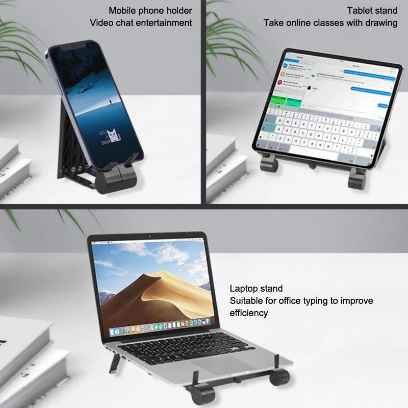 Foldable Laptop Riser Stand For Desk Notebook Support Mini Laptops Keyboard Stands Holder For Tablet Phone - World Bazaar Life