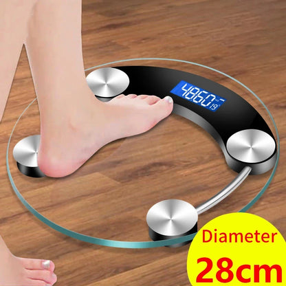 Round Transparent Digital Scale Body Weight Scale Floor Electronic Scales LCD Scales Body Weighing Scale For Bathroom-World Bazaar Life