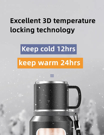 Double Wall Vacuum Flasks Stainless Steel Thermos Bottle for Tea and Coffee Large Capacity Insulated Water Bottle Thermos Cup-World Bazaar Life