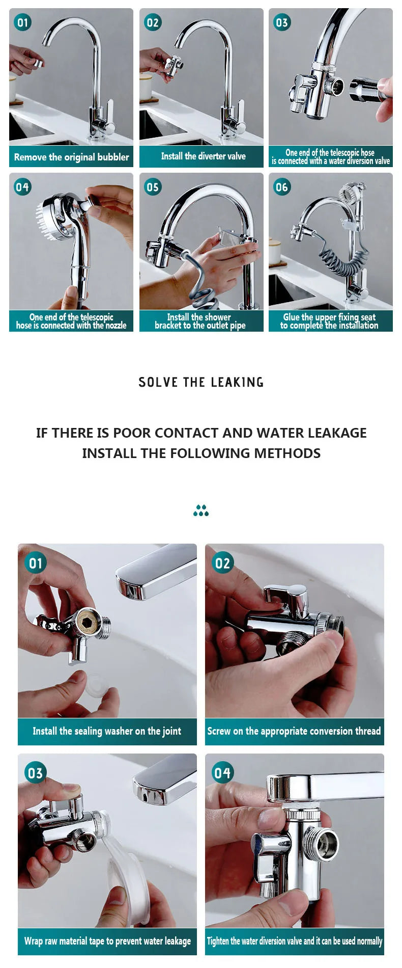 Universal Faucet Bubbler Anti-Splash Extender for Washbasin - World Bazaar Life