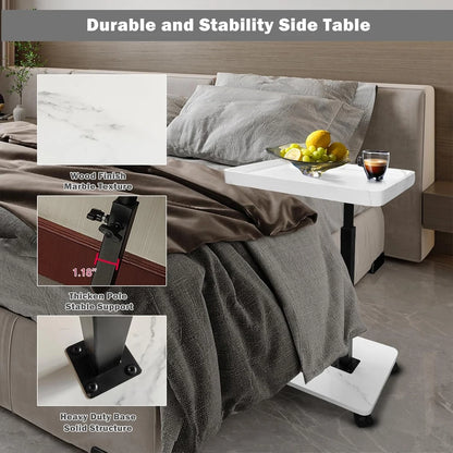 Adjustable Overbed Laptop Desk – Rolling Sofa Side Tray Table
