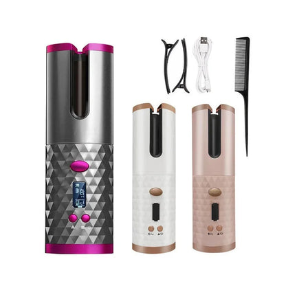 Portable Smart Hair Curler – Wireless Auto Styler for Travel