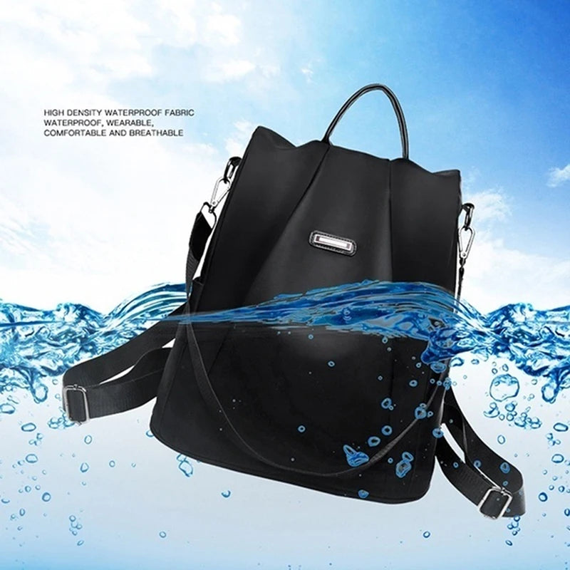 New Women's Multifunction Backpack Casual Solid Color School Bag For Girls Fashion Detachable Strap Travel Shoulder Bag - World Bazaar Life