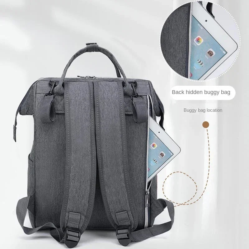 Mommy Diaper Bags Baby Stroller Hanging Bag Mother Large Capacity Nappy Backpacks with Changing Mat Convenient Baby Nursing Bags-World Bazaar Life
