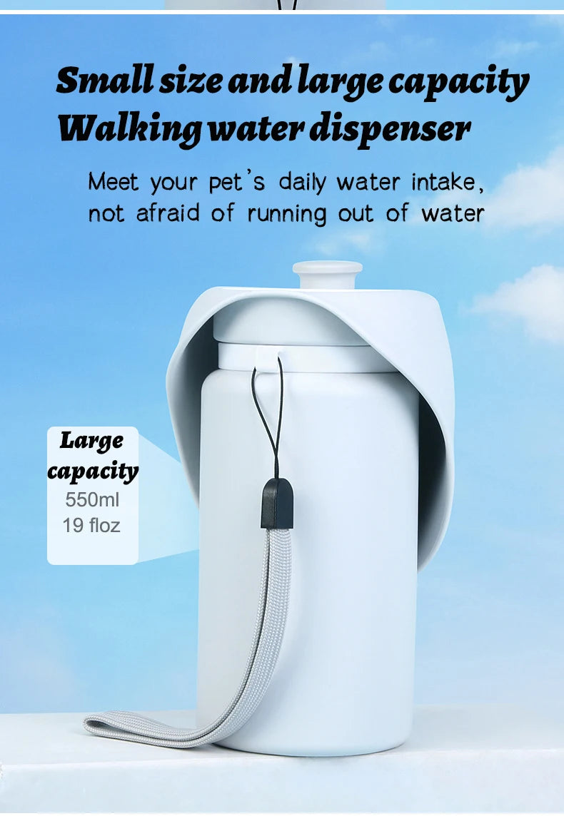 550ml Folding Pet Water Bottle - Portable Travel Mug for Dogs & Cats - World Bazaar Life