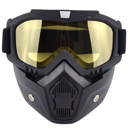 Motorcycle Face Mask Skull Open Face Helmet Mask Anti-UV Dust Helmets Goggles Vintage Mask Men Balaclava Winter Ski Face Shield