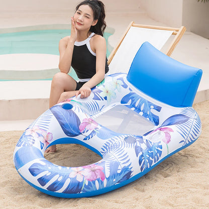 PVC Inflatable Floating Row Foldable Air Mattresses Swimming Pool Summer Party Beach Water Float Bed Lounger Chair-World Bazaar Life