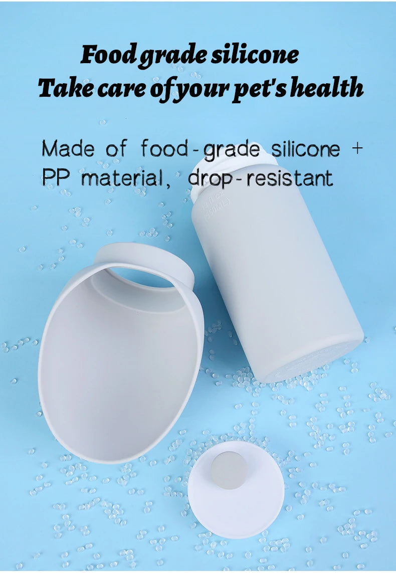 550ml Folding Pet Water Bottle - Portable Travel Mug for Dogs & Cats - World Bazaar Life