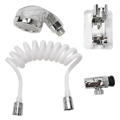 Shower Faucet Set with Handheld Sprayer & Sink Booster-World Bazaar Life