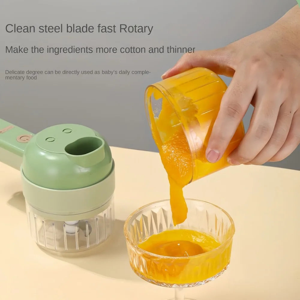Electric Food Processor Wireless Charging Cutting Vegetables Minced Meat for Household Handheld Tool Complementary Food Machine