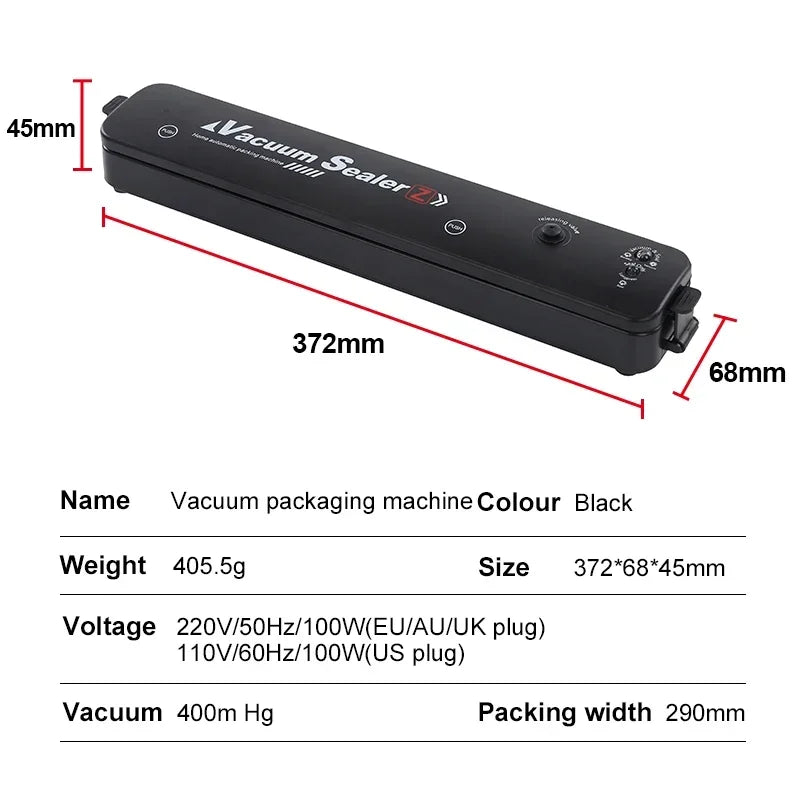 Xiaomi Electric Vacuum Sealer Food Sealer Machine Foods Fresh Storage Vacuum Sealer Machine Plastic Bags Sealer For Storage Food - World Bazaar Life
