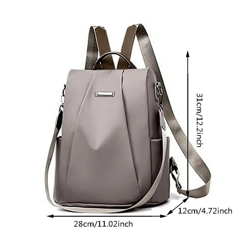 New Women's Multifunction Backpack Casual Solid Color School Bag For Girls Fashion Detachable Strap Travel Shoulder Bag - World Bazaar Life