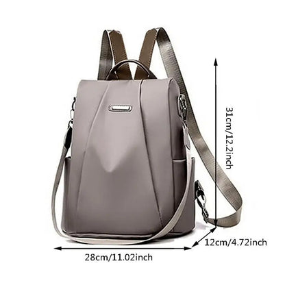 New Women's Multifunction Backpack Casual Solid Color School Bag For Girls Fashion Detachable Strap Travel Shoulder Bag - World Bazaar Life