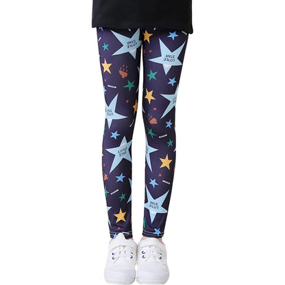 Spring Autumn Kids Pants for Girls Cartoon Girls Leggings Elastic Kids Dance Pants Thickened Kids Clothing for 4-12 Years Old-World Bazaar Life
