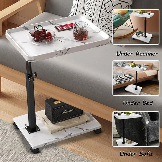 Adjustable Overbed Laptop Desk – Rolling Sofa Side Tray Table
