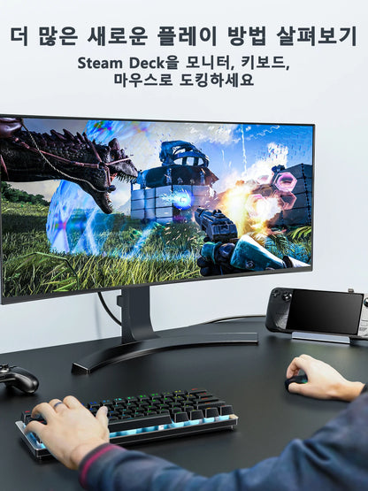 Lemorele Steam Deck Dock - Ultimate Console Hub with HDMI & Gigabit Ethernet