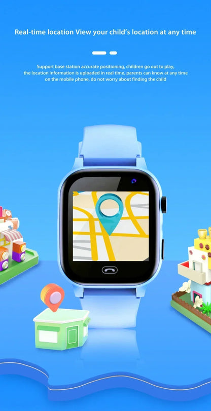4G Kids Smartwatch Wifi SOS GPS Location Video Call Analogue Card Waterproof Watch Camera Boys Girls Upgrade New Watch 2024