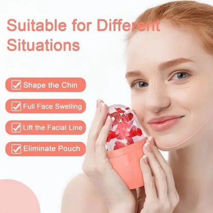 Ice Facial Roller Face Lifting Contouring Tools Silicone Ice Cube Trays Ice Globe Balls Eye Face Massager Beauty Skin Care Tools-World Bazaar Life