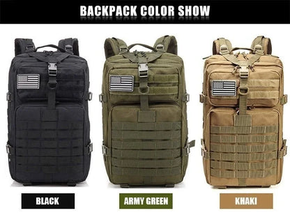 QT&QY 50L Man Tactical Backpacks Survival Traveling Bags Hking Outdoor 3P Assault Pack EDC Molle Pack For Trekking Hunting Bag - World Bazaar Life