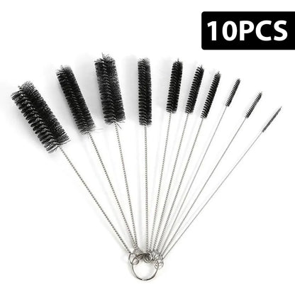 10PCS Multifunctional Nylon Cleaning Brush Set for Straw, Tube & Keyboard - World Bazaar Life