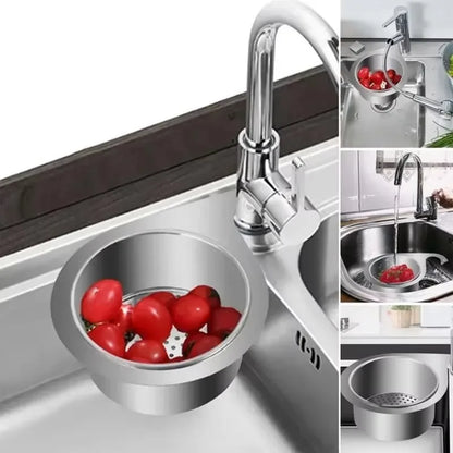 Stainless Steel Sink Strainer – Hanging Food Waste Filter Basket.