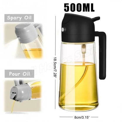 2in1 Olivenölspender &amp; Sprühflasche 500ml zum Kochen &amp; Grillen