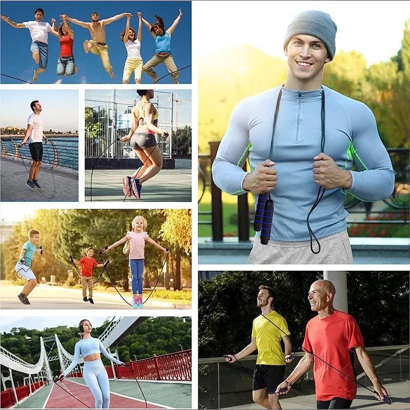 Tangle-Free Speed Jump Rope with Bearings & Foam Handles - World Bazaar Life