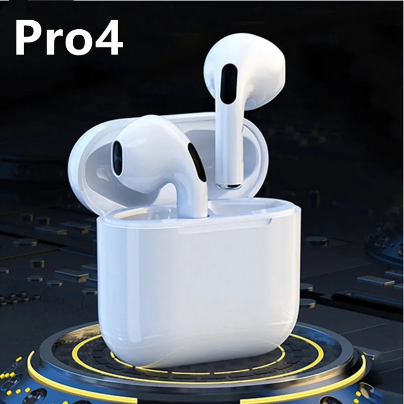 Pro 4 TWS Wireless Headphones Earphone Bluetooth-compatible 5.3 Waterproof Headset with Mic for Xiaomi iPhone Pro4 Earbuds - World Bazaar Life