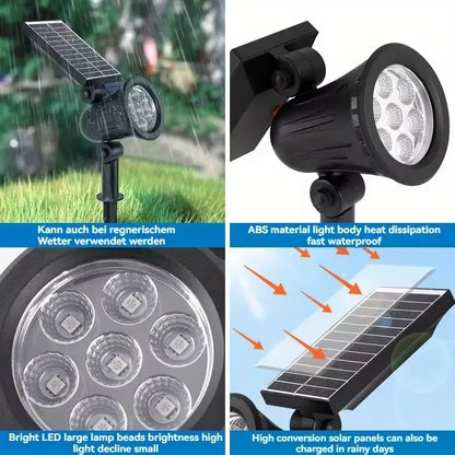 Solar LED Spotlight 9LED Outdoor Adjustable Landscape Light - World Bazaar Life
