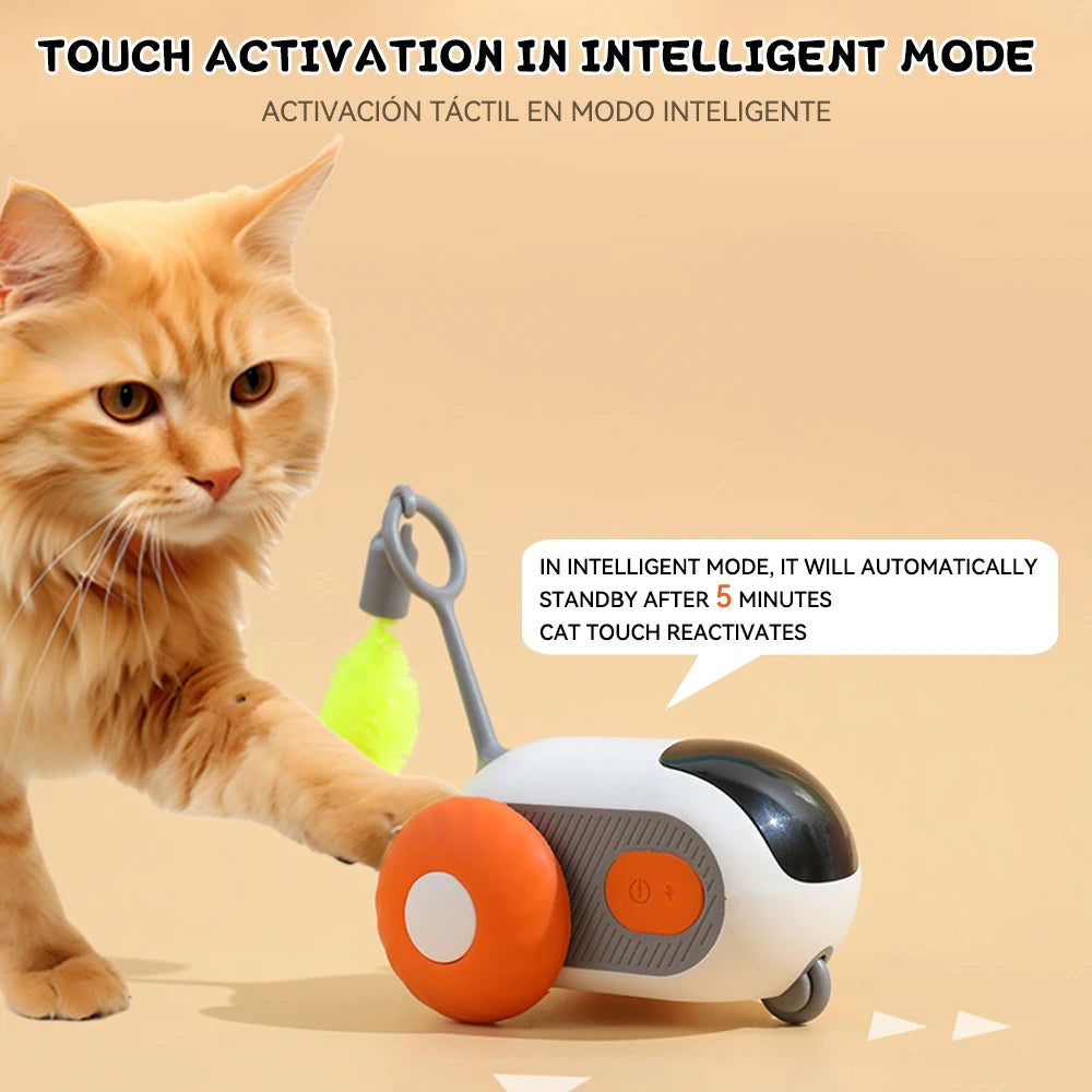 Smart Rolling Cat Toy Car – Interactive Remote Control Pet Toy-World Bazaar Life