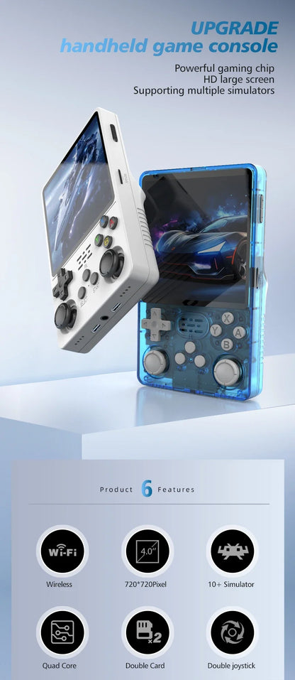 Big Screen BOYHOM R36PLUS Handheld Game Console 4.0inch 10000+ Games PK R36S Portable Pocket Video Player Kids Gift Arkos System