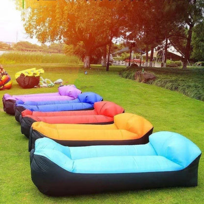 WW Garden sofa Trend Outdoor Fast Inflatable Air Sofa Bed GoodQuality Sleeping Bag Inflatable AirBag Lazy bag Beach Sofa Skz Pig