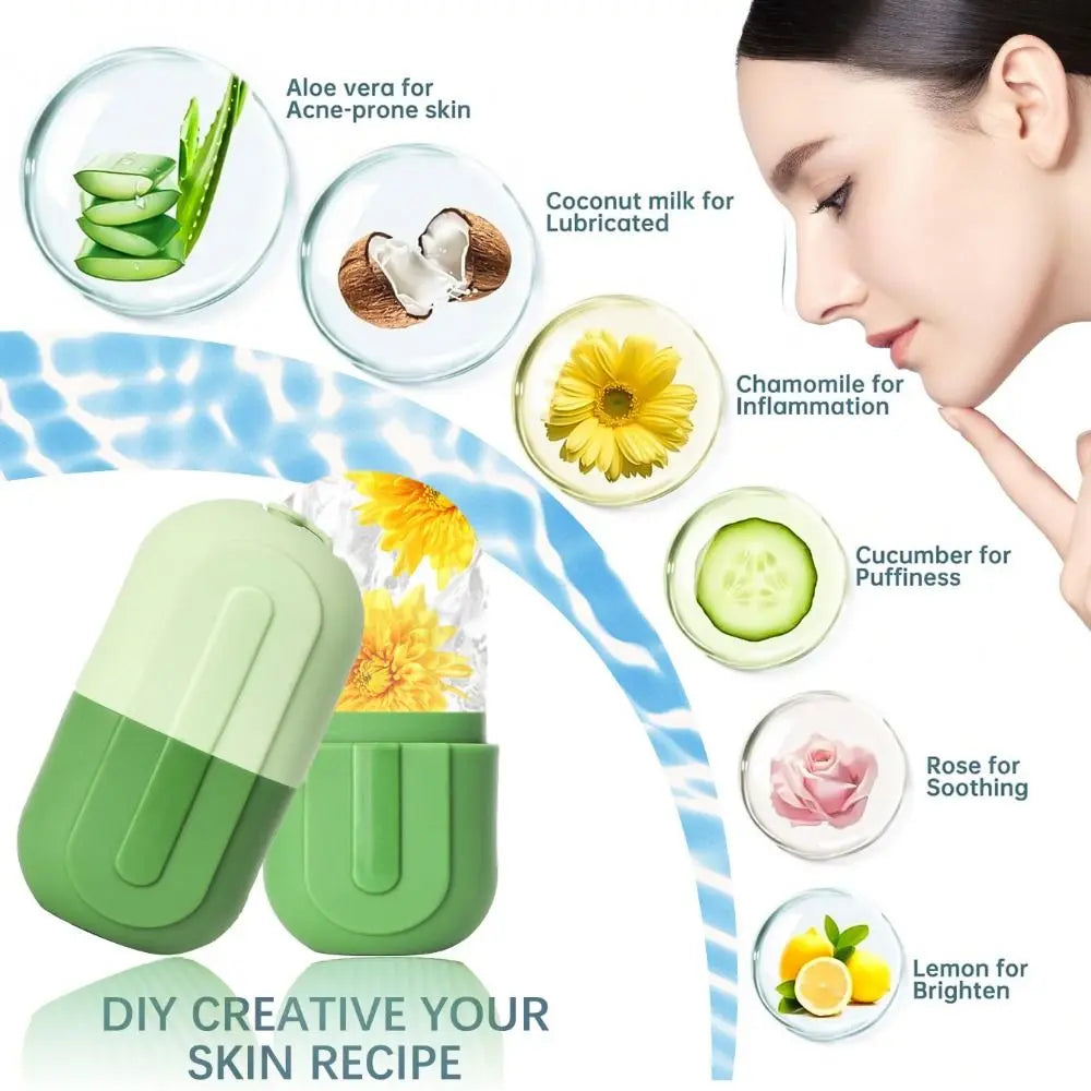Ice Roller for Face – Reusable Silicone Facial Massager-World Bazaar Life