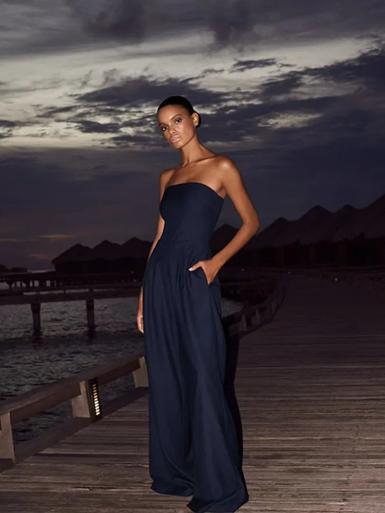 BKLD Women’s Strapless Backless Jumpsuit – Slim Fit Party Wear - World Bazaar Life