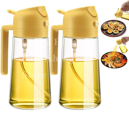 2in1 Olivenölspender &amp; Sprühflasche 500ml zum Kochen &amp; Grillen