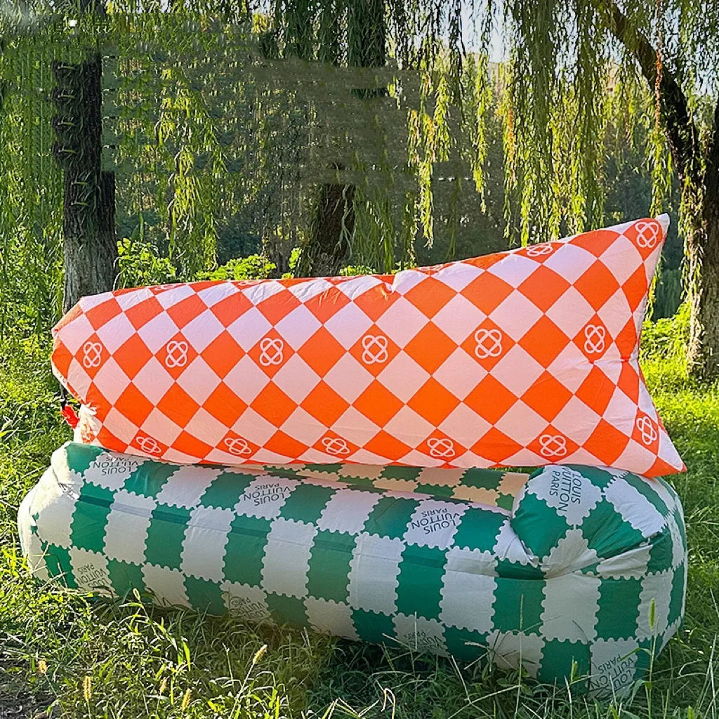 WW Garden sofa Trend Outdoor Fast Inflatable Air Sofa Bed GoodQuality Sleeping Bag Inflatable AirBag Lazy bag Beach Sofa Skz Pig