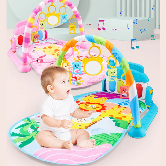 Musical Baby Activity Gym Rack Play Mat Kid Rug Puzzle Mat Carpet Piano Keyboard Infant Playmat Crawling Game Pad Baby Toy Gift - World Bazaar Life