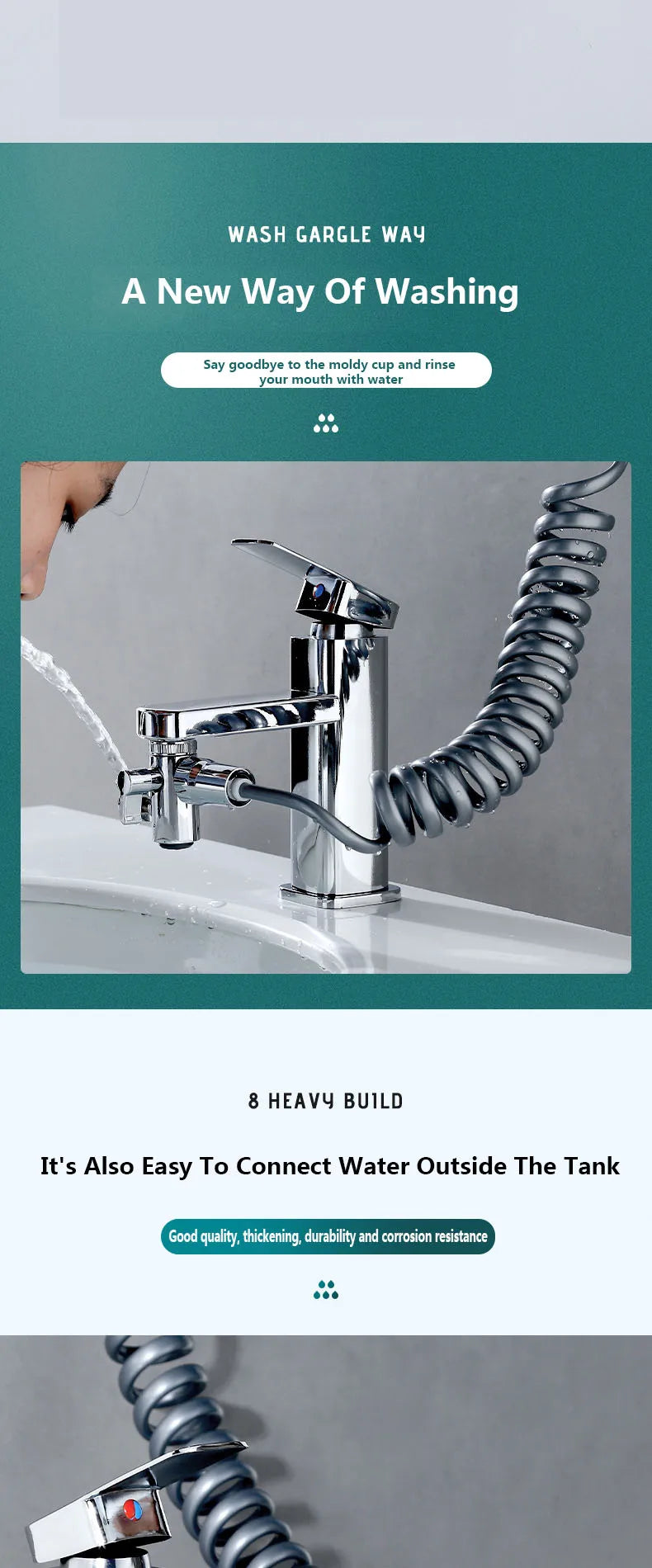 Universal Faucet Bubbler Anti-Splash Extender for Washbasin - World Bazaar Life