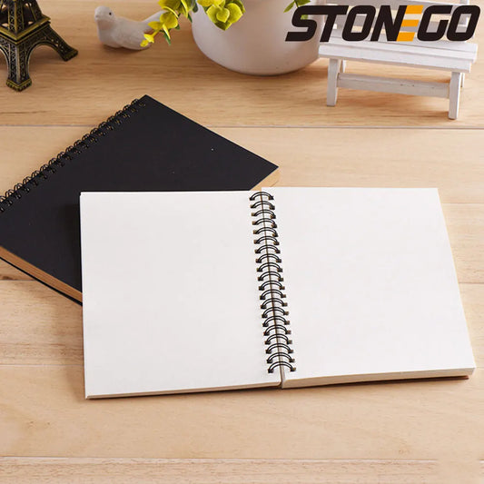 STONEGO Coil Book Creative Retro Kraft Paper Coil Book Wholesale Simple Blank Doodle Note Diary Sketchbook - World Bazaar Life